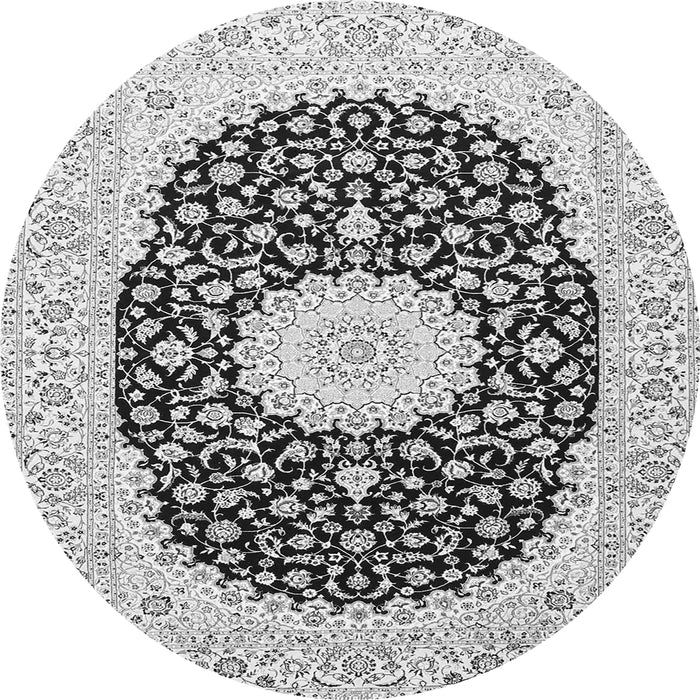 Square Medallion Gray Traditional Rug, tr4597gry