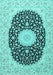 Machine Washable Medallion Turquoise Traditional Area Rugs, wshtr4597turq