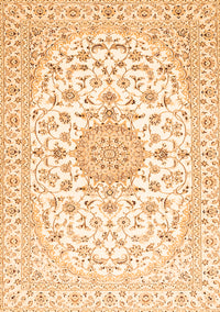 Medallion Orange Traditional Rug, tr4598org