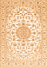 Medallion Orange Traditional Rug, tr4598org