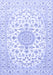 Medallion Blue Traditional Rug, tr4598blu