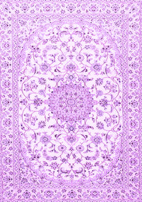 Medallion Purple Traditional Rug, tr4598pur