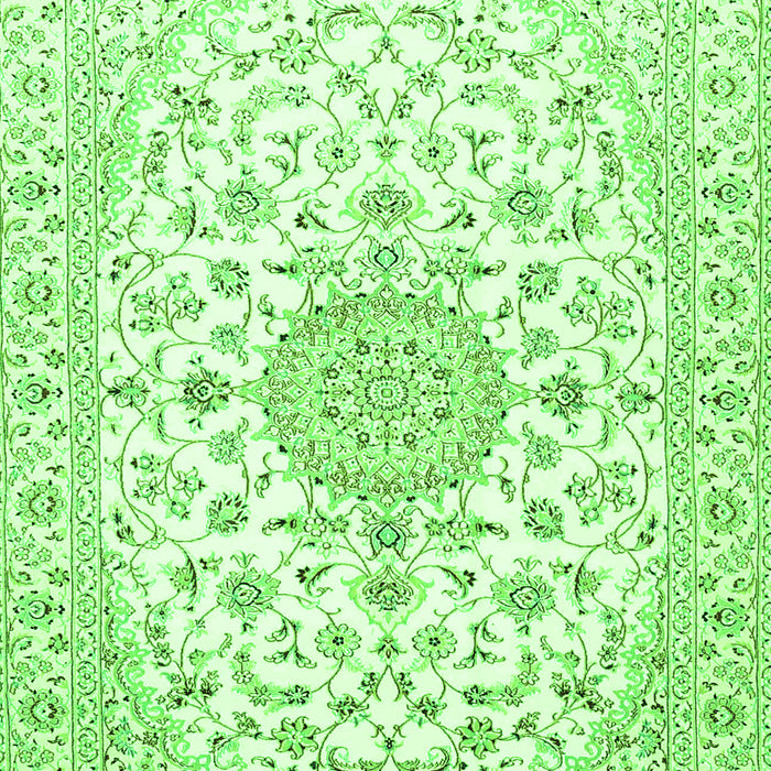 Medallion Green Traditional Rug, tr4598grn