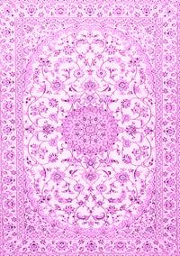 Medallion Pink Traditional Rug, tr4598pnk