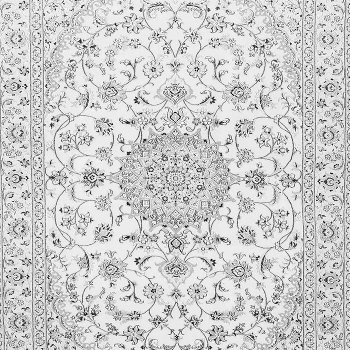 Serging Thickness of Machine Washable Medallion Gray Traditional Rug, wshtr4598gry