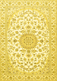 Medallion Yellow Traditional Rug, tr4598yw