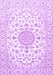 Machine Washable Medallion Purple Traditional Area Rugs, wshtr4598pur