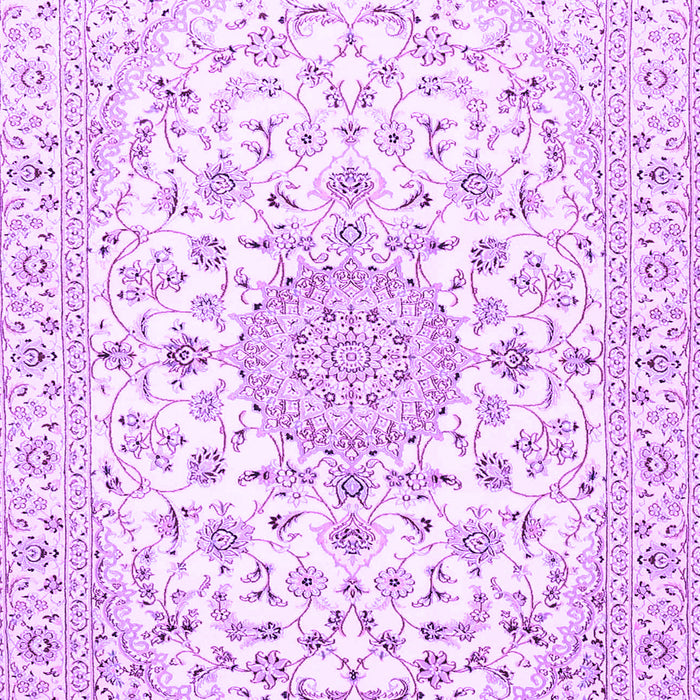 Machine Washable Medallion Purple Traditional Area Rugs, wshtr4598pur
