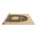 Sideview of Machine Washable Medallion Brown Traditional Rug, wshtr4599brn