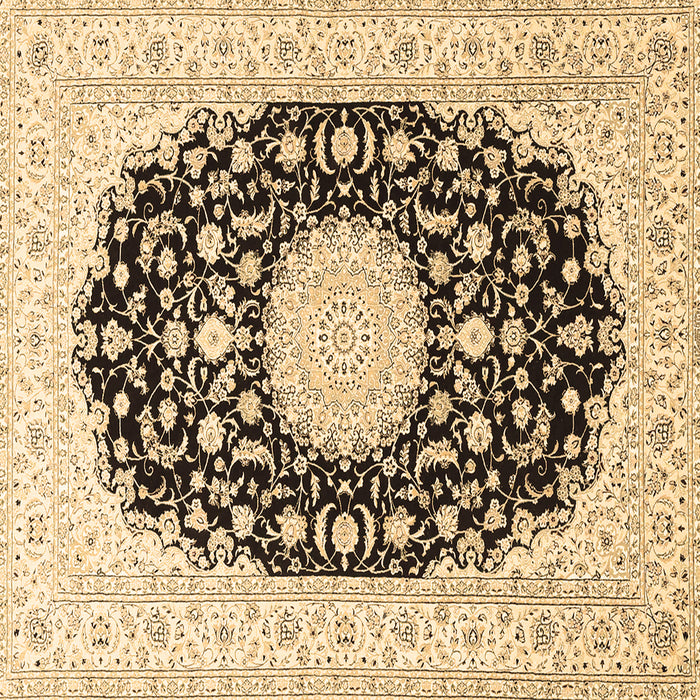 Square Medallion Brown Traditional Rug, tr4599brn