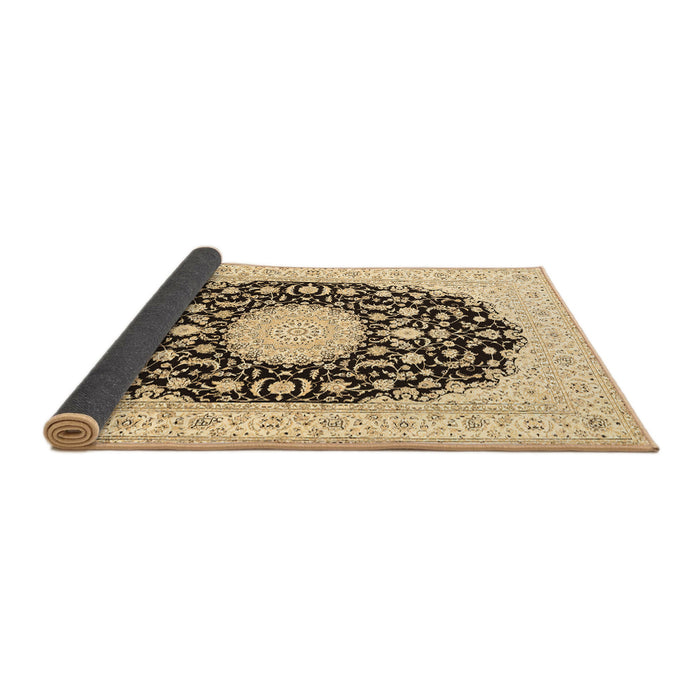 Sideview of Medallion Brown Traditional Rug, tr4599brn