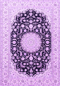 Medallion Purple Traditional Rug, tr4599pur