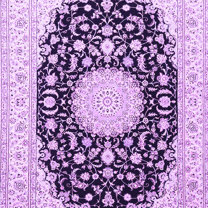 Medallion Purple Traditional Rug, tr4599pur