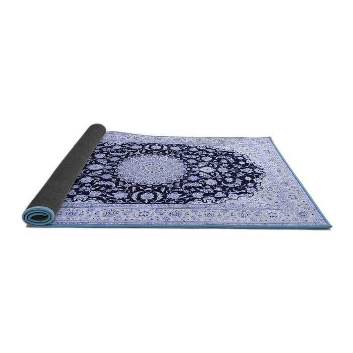 Sideview of Medallion Blue Traditional Rug, tr4599blu