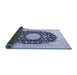 Sideview of Medallion Blue Traditional Rug, tr4599blu