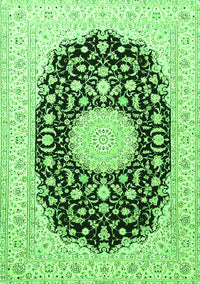 Medallion Green Traditional Rug, tr4599grn