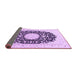 Sideview of Medallion Purple Traditional Rug, tr4599pur