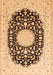 Medallion Orange Traditional Rug, tr4599org