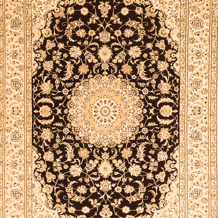 Medallion Orange Traditional Rug, tr4599org