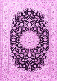 Medallion Pink Traditional Rug, tr4599pnk