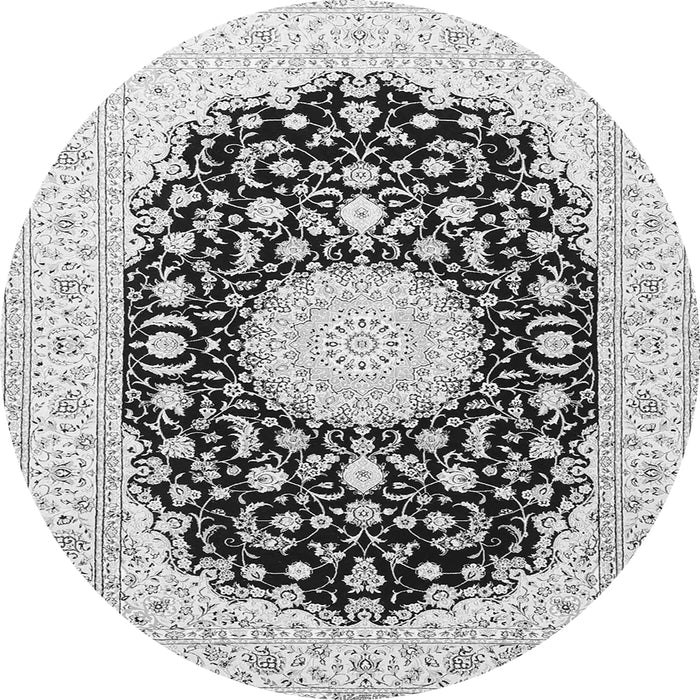 Square Medallion Gray Traditional Rug, tr4599gry