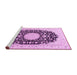 Sideview of Machine Washable Medallion Pink Traditional Rug, wshtr4599pnk