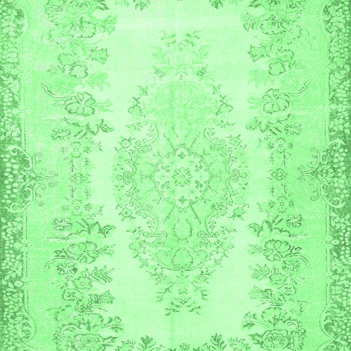 Machine Washable Persian Emerald Green Traditional Area Rugs, wshtr459emgrn