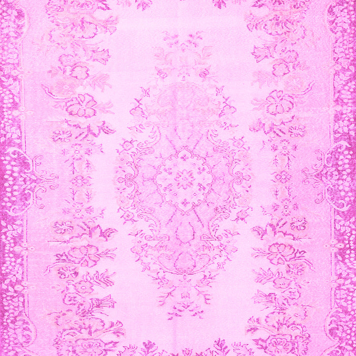 Machine Washable Persian Pink Traditional Rug, wshtr459pnk