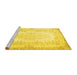 Sideview of Machine Washable Persian Yellow Traditional Rug, wshtr459yw