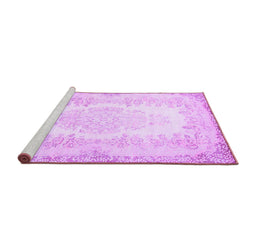 Sideview of Machine Washable Persian Purple Traditional Area Rugs, wshtr459pur