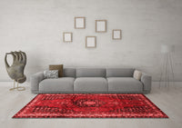 Machine Washable Persian Red Traditional Rug, wshtr45red