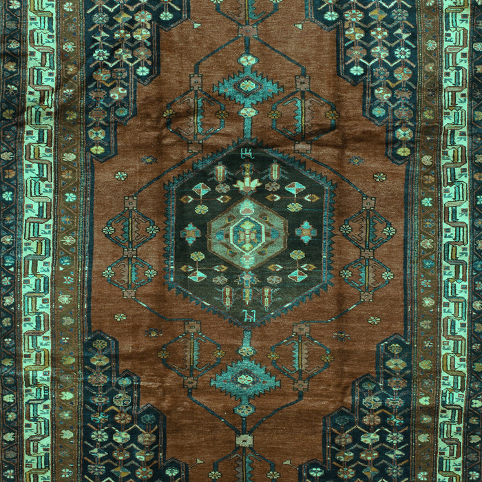 Machine Washable Persian Turquoise Traditional Area Rugs, wshtr45turq