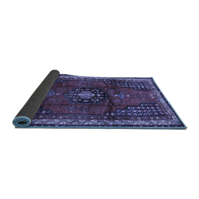 Sideview of Persian Blue Traditional Rug, tr45blu