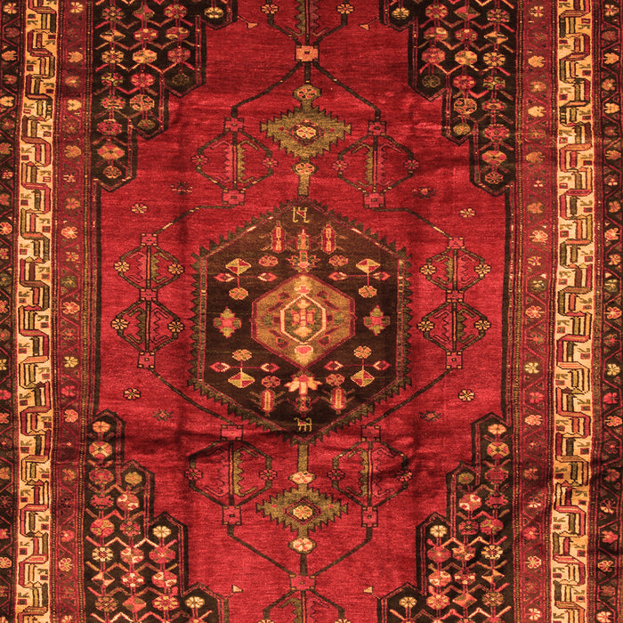 Serging Thickness of Machine Washable Persian Orange Traditional Area Rugs, wshtr45org