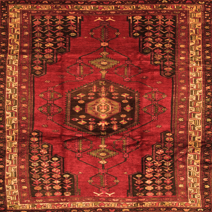 Serging Thickness of Persian Orange Traditional Rug, tr45org