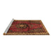 Sideview of Machine Washable Persian Brown Traditional Rug, wshtr45brn