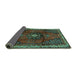 Sideview of Persian Turquoise Traditional Rug, tr45turq