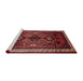 Sideview of Machine Washable Traditional Sienna Brown Rug, wshtr46