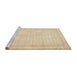 Sideview of Machine Washable Traditional Khaki Gold Rug, wshtr460