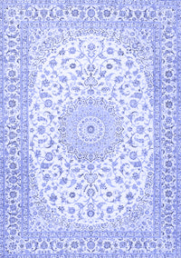 Medallion Blue Traditional Rug, tr4600blu