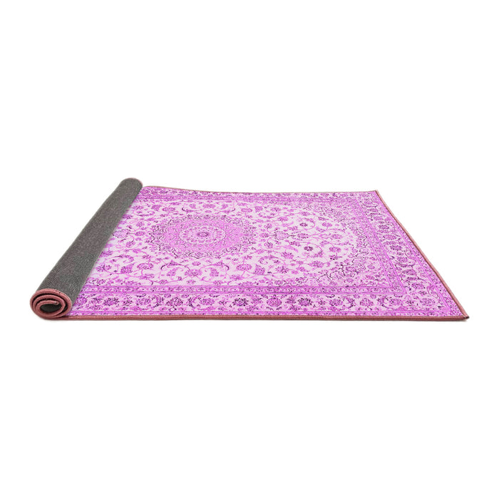 Sideview of Medallion Pink Traditional Rug, tr4600pnk