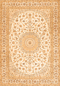 Medallion Orange Traditional Rug, tr4600org