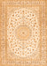 Medallion Orange Traditional Rug, tr4600org