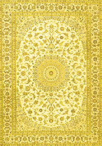 Medallion Yellow Traditional Rug, tr4600yw