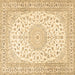 Square Medallion Brown Traditional Rug, tr4600brn