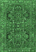 Machine Washable Persian Emerald Green Traditional Area Rugs, wshtr4601emgrn