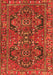 Serging Thickness of Machine Washable Persian Orange Traditional Area Rugs, wshtr4601org