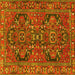 Square Persian Yellow Traditional Rug, tr4601yw