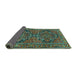 Sideview of Persian Turquoise Traditional Rug, tr4601turq