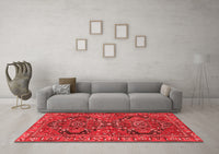 Machine Washable Persian Red Traditional Rug, wshtr4601red